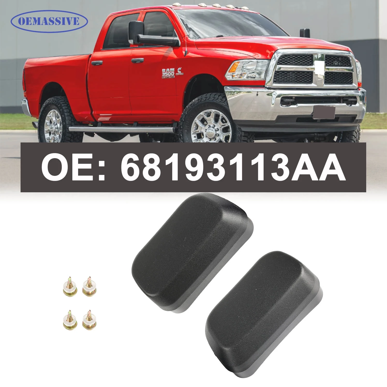

Торцевые заглушки для трубчатых боковых ступеней, совместимые с Dodge RAM 1500 2500 3500 4500 5500 2013-2024, замена OE 68193113AA