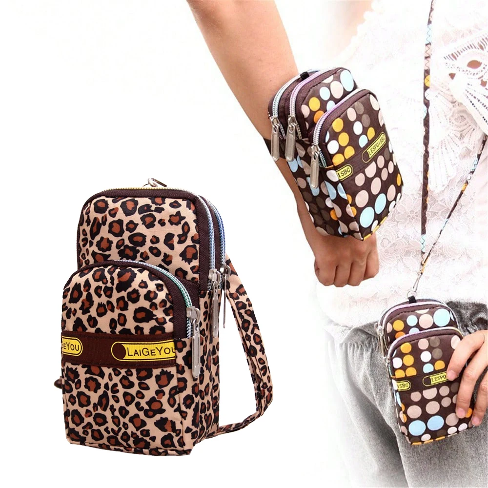 

1pcs Oxford Floral Cloth Mini Shoulder Bag For Phone, Outdoor Sports Coin Purse, Casual Lightweight Handbag