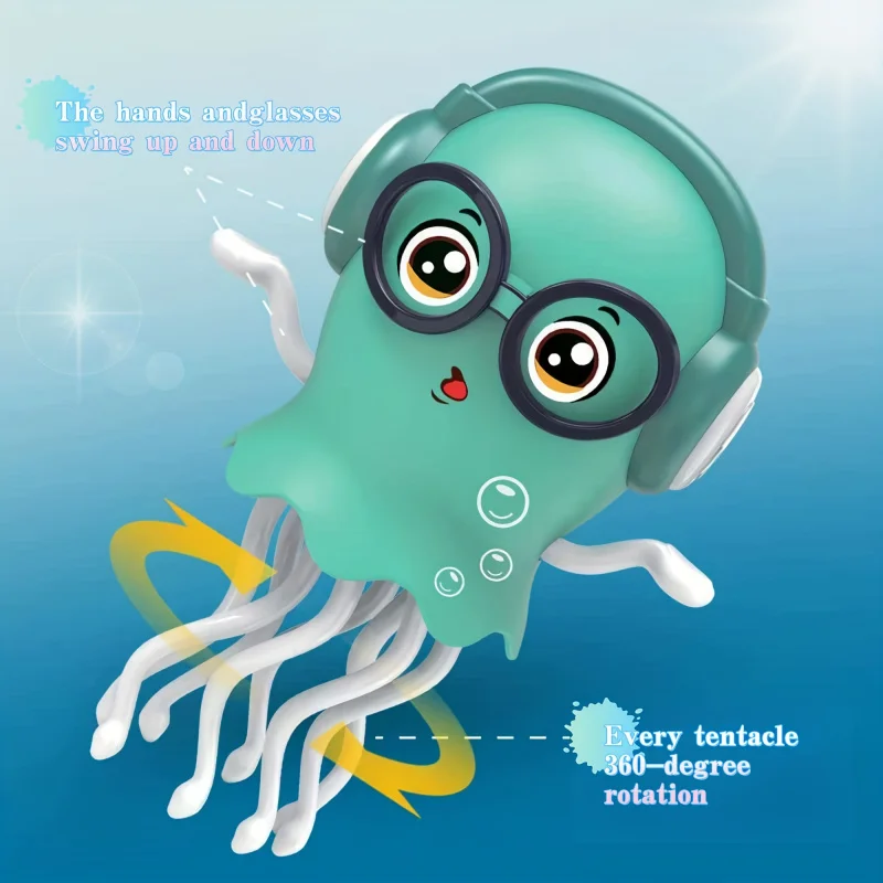 Jouet lumineux éducatif pour enfants, méduse dansante électrique, rouge, vert, Orange, conception de Simulation tricolore, jouet créatif pour enfants