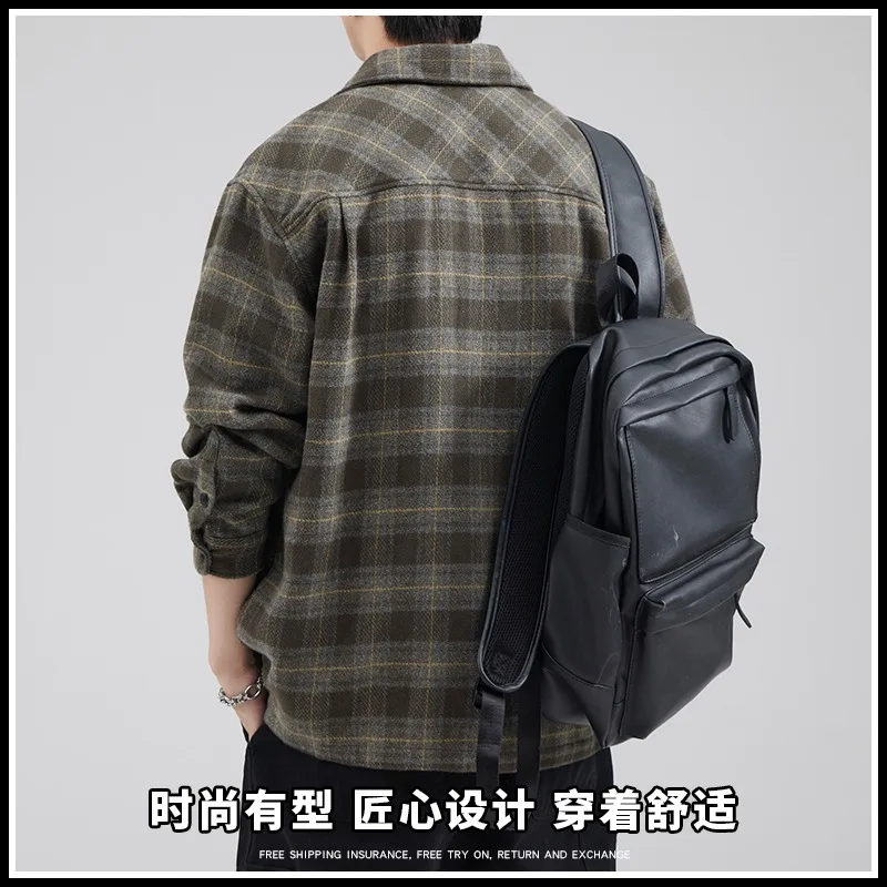 2026 New Men's Cargo Shirt Autumn Japannese Casual Long-sleeved Shirt Classic Retro Men Clothing Outdoor Sports Durable Top