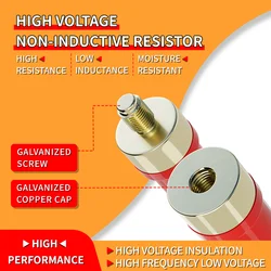 100W RI80 Metal Glaze Non-inductive Resistor for High Frequency High Voltage Durable Stable 1K 10K 100K 1M 10M