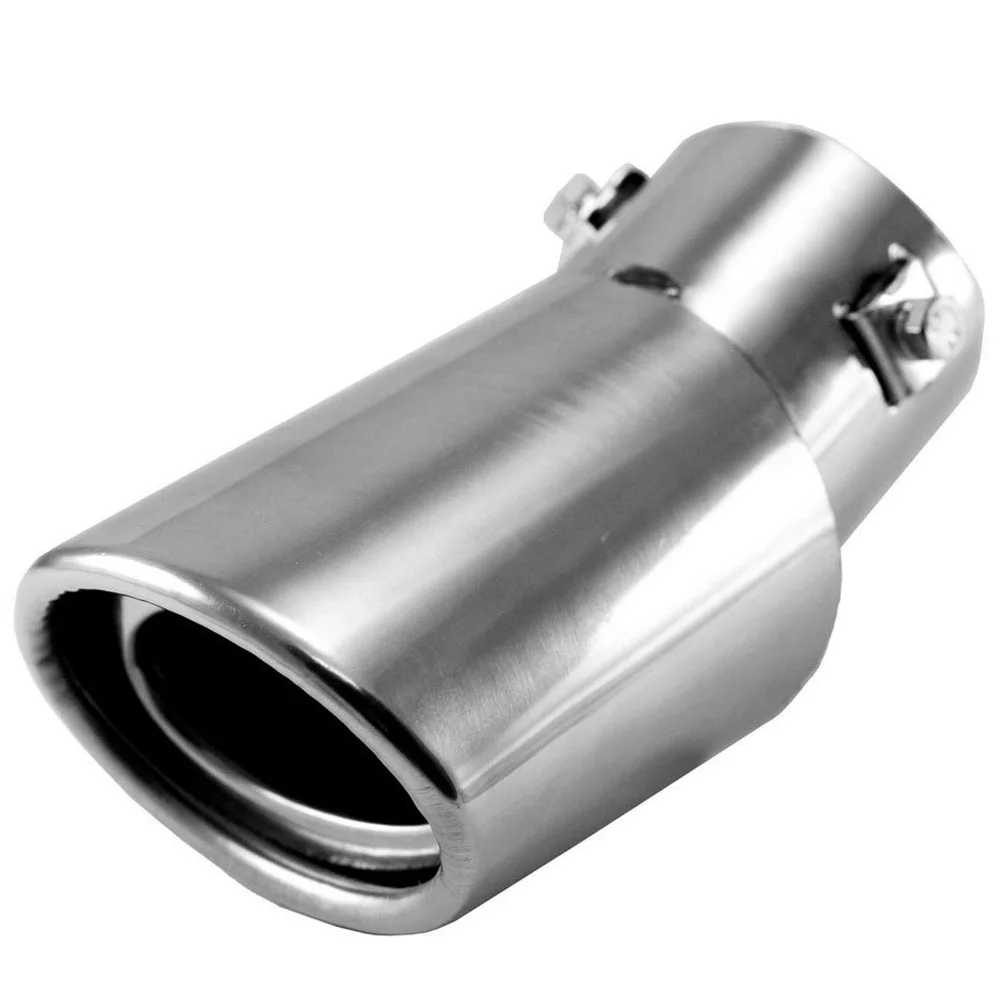 

Stainless Steel Exhaust Tip Universal Oval Muffler Pipe Car Accessory Rustproof Durable Engine Part Car Exhaust Outlet