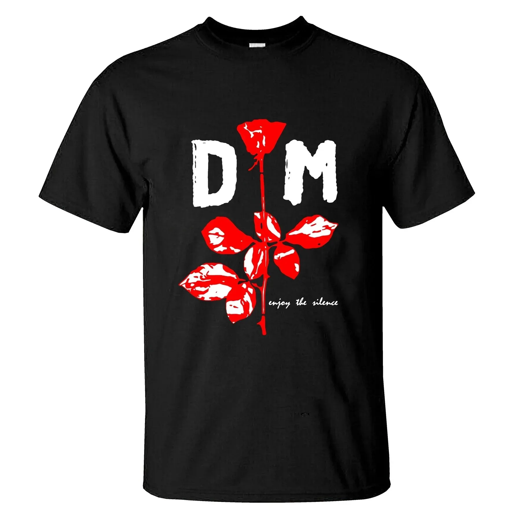 2024 Amazing Tees Men Rose Top Black By Depeche Mode T Shirt Casual Oversized T-shirt Double-sided Male T-shirts Graphic