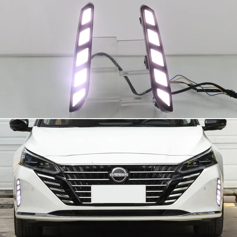 

Daytime Running Lights For Nissan Teana 2022 2023 12V Car Drl Sequential Turn Signal Auto Led Fog Lamp Headlight