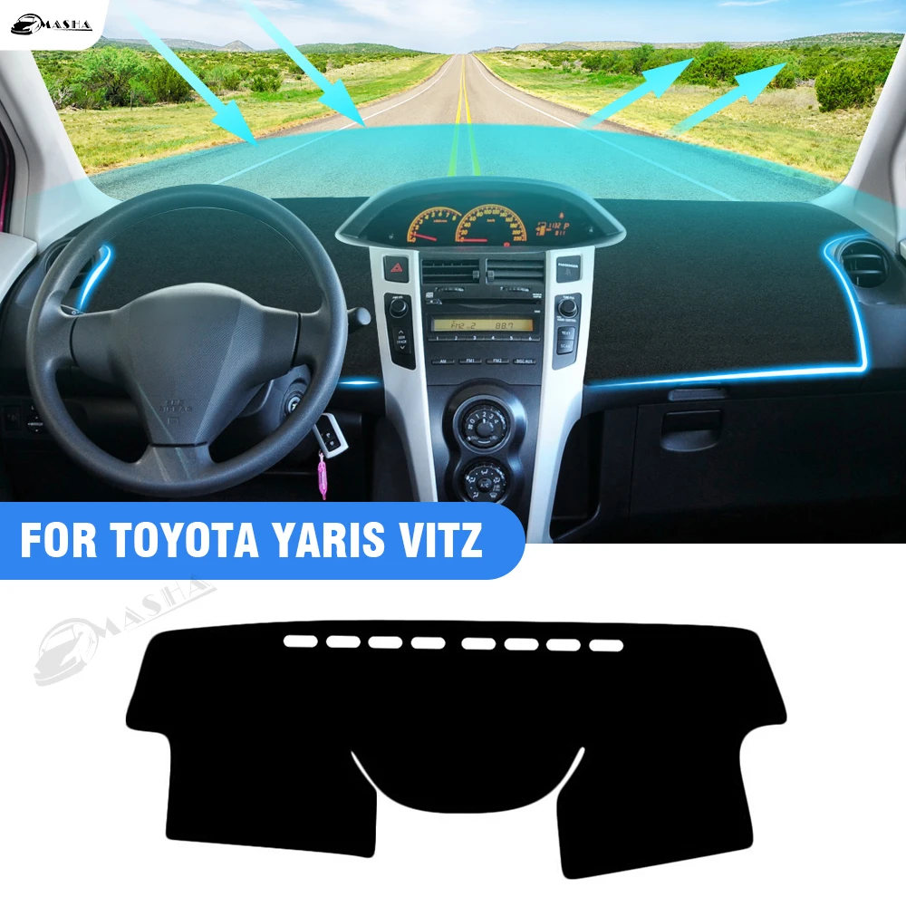 

Car Dashboard Sun Shade Cover For Toyota Yaris Vitz 2006 2007 2008 2009 2010 2011 Mat Avoid Light Pads Anti-UV Non-Slip Carpets