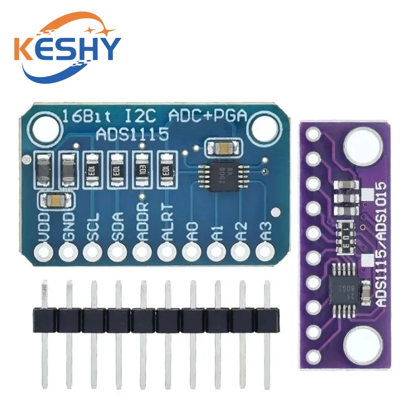 ADS1115 16 Bit I2C Module Precision ADC 4 Channel Development Board Pro Gain Amplifier 2.0V to 5.5V for Arduino