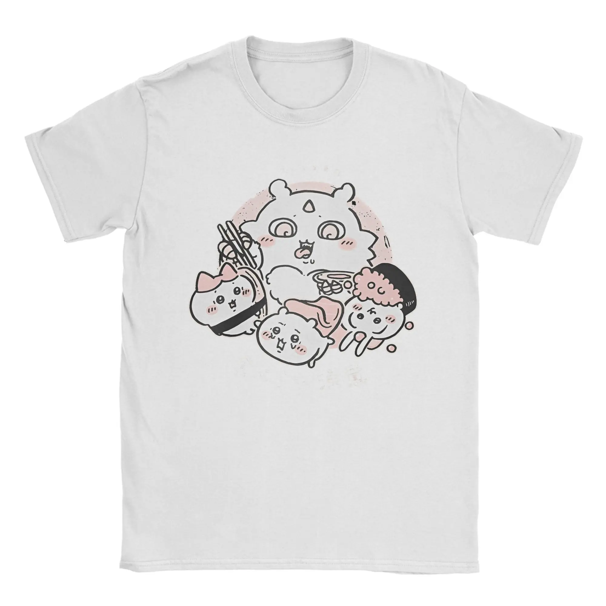 Lustige Chiikawas Sushi T-Shirts für Männer und Frauen, modisches Baumwoll-T-Shirt mit O-Ausschnitt, kurzärmeliges T-Shirt, Sommer-Tops – Detail 4