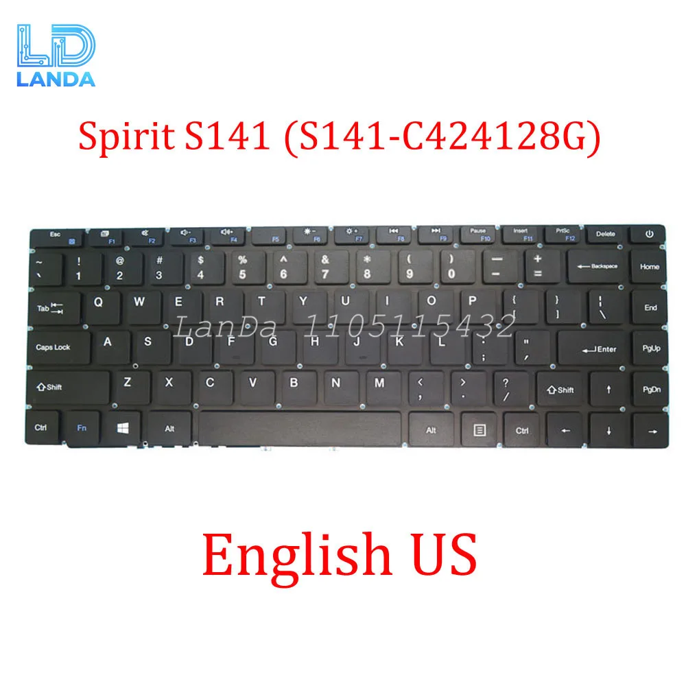 White/Black US LA KR TW Keyboard For Vinga Spirit S141 ( S141-C424128G ) English US Korean Latin America Chinese No Frame New