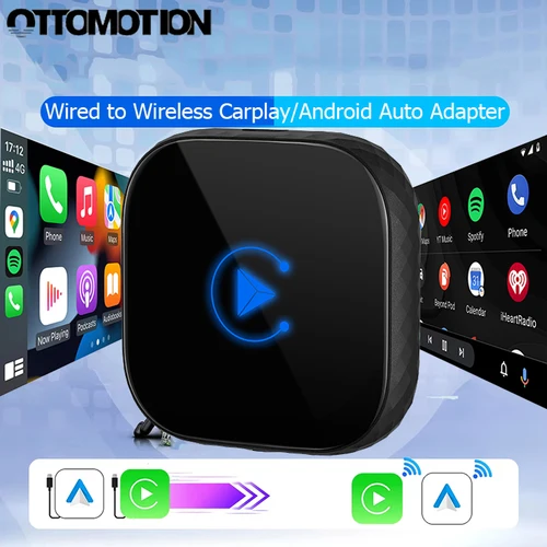 Imagen 2 del producto Mini adaptador Carplay inalámbrico 2 en 1, Dongle USB Android Auto, conexión rápida, Plug and Play para coches con Carplay con cable