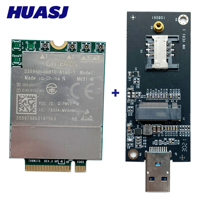 Imagem -04 - Módulo Huasj-usb 3.0 4g Lte para Laptop T99w175 Mv31-w Rev.3 V305 5g nr M.2 Cartão 5g