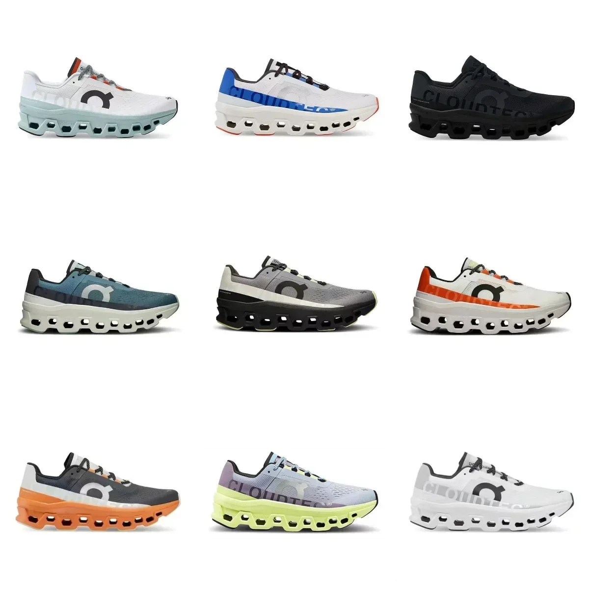 On/Ang Running Trend Sneakers Men's and Women's Long Distance Running Shoes Cloudmonster Shoes