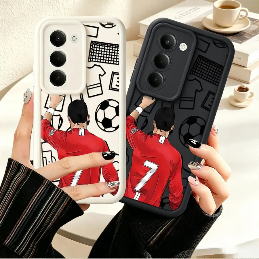 Case for Samsung Galaxy A26 A32 A35 A36 A23 A51 A73 A12 A13 A56 A53 A54 A71 A72 A15 A16 A34 Phone Cover NO.7 Football Player