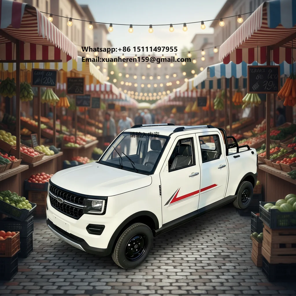 Highly Rated Spacious 4-Door Electric Truck Electric Pickup New Energy Vehicle Electric Vehicle for Outdoor Work