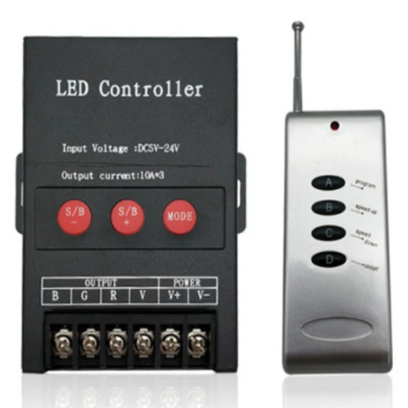 Baru Pengendali Led 30A Pengendali IR Pengendali BT 360W Daya Besar Jarak Jauh untuk Lampu Strip RGB DC5-24V
