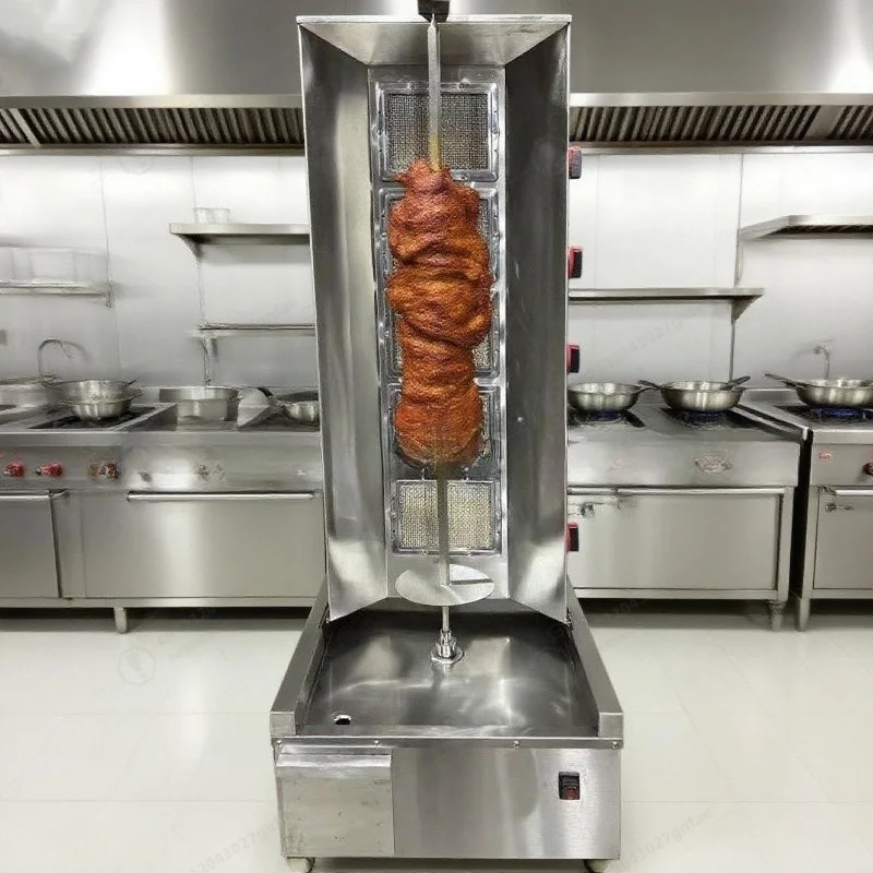 Commercial Automatic Rotating Grill Machine Gas/Electric Döner Kebab Maker Stainless Steel Vertical Roaster for Turkish