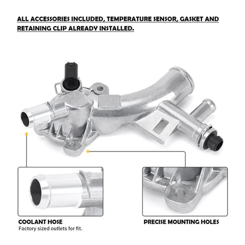 

P-Premium-Car Engine Coolant Housing With Hose For Chevy Cruze, Sonic, Trax And Buick 1.4L - 25193922, 13251447