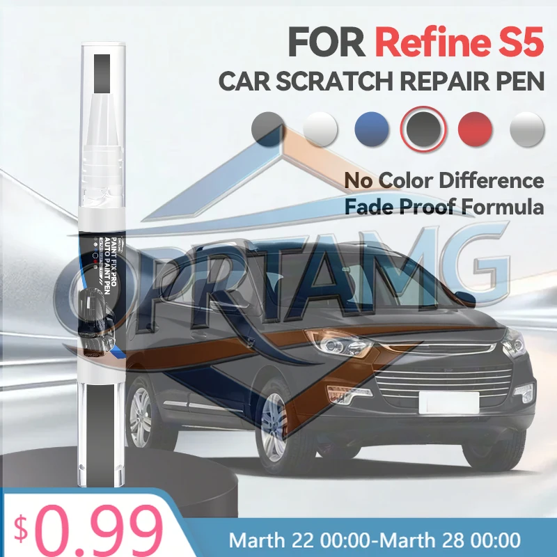 

2026 Hot Car Sticker For JAC Refine S5 Paint Repair Pen Touch Up Scratch Remover DIY Auto Accessories Black White Red Blu