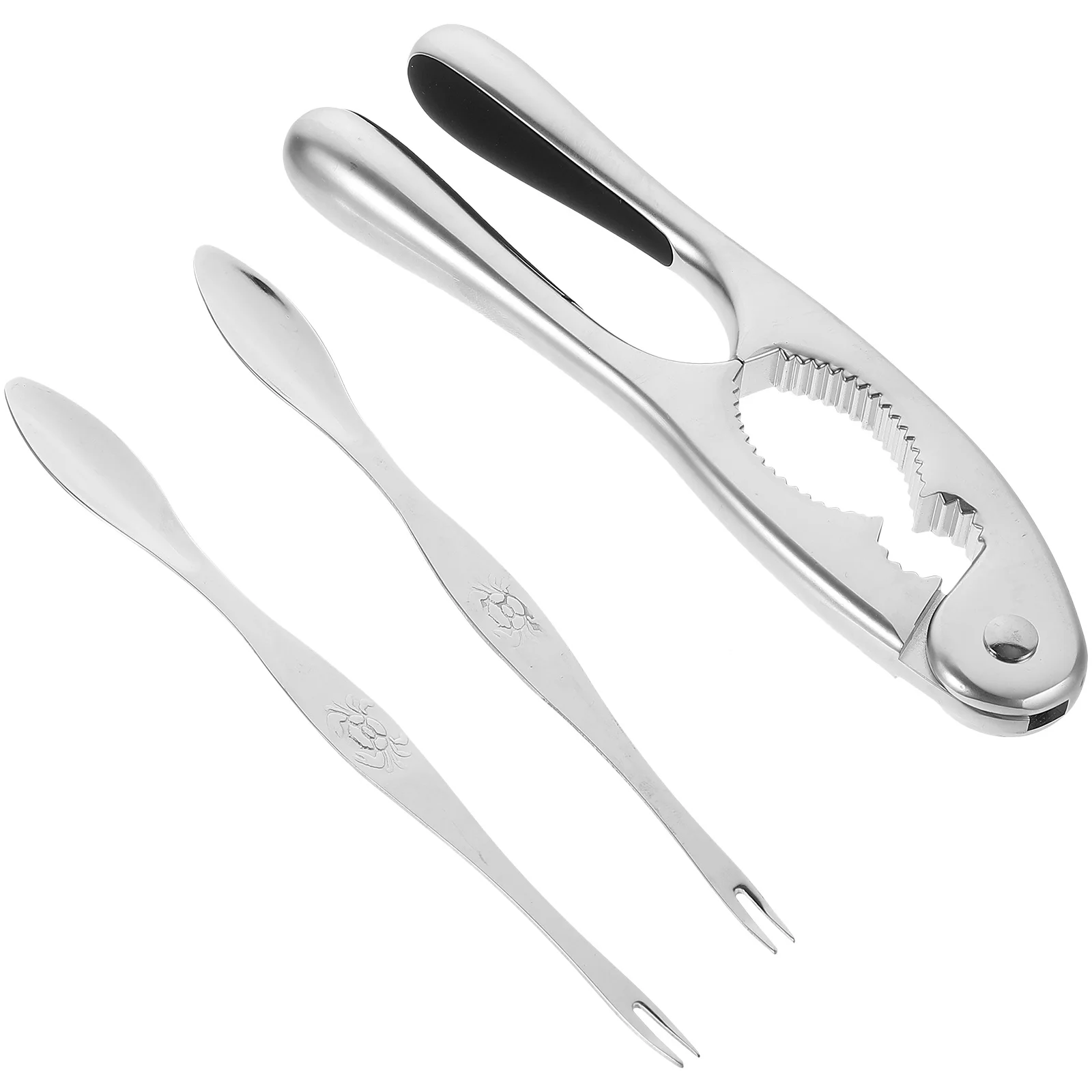 

1Set Crab Claw Cracker Tool Stainless Steel Zinc Alloy Seafood Eating Kit for Crab Lobster Shells Nuts Easy Grip Portable