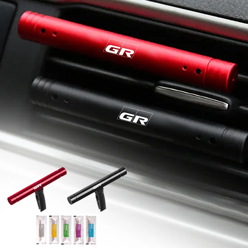 Car Air Vent Perfume Flavoring Clip Fragrance Aromatherapy Freshener For Toyota GR GAZOO RACING Prado Yaris Corolla Prius Rav4