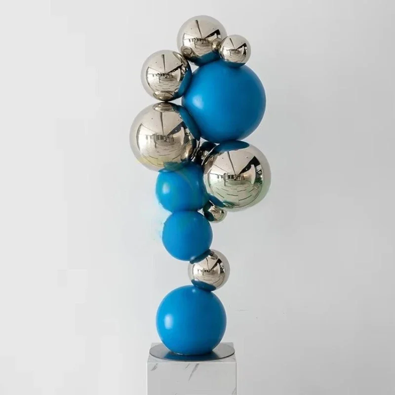 Home Decoration Metal Crafts Stainless Steel Combination Ball Sculpture
