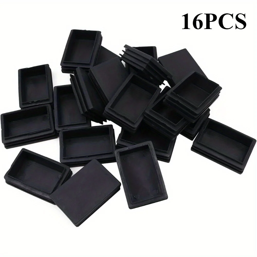 40*60mm 長方形パイププラグ PE プラスチックプラグ スクエアフットプラグ 長方形パイププラグ ゴムプラグ スクエアカバーに適しています 16個