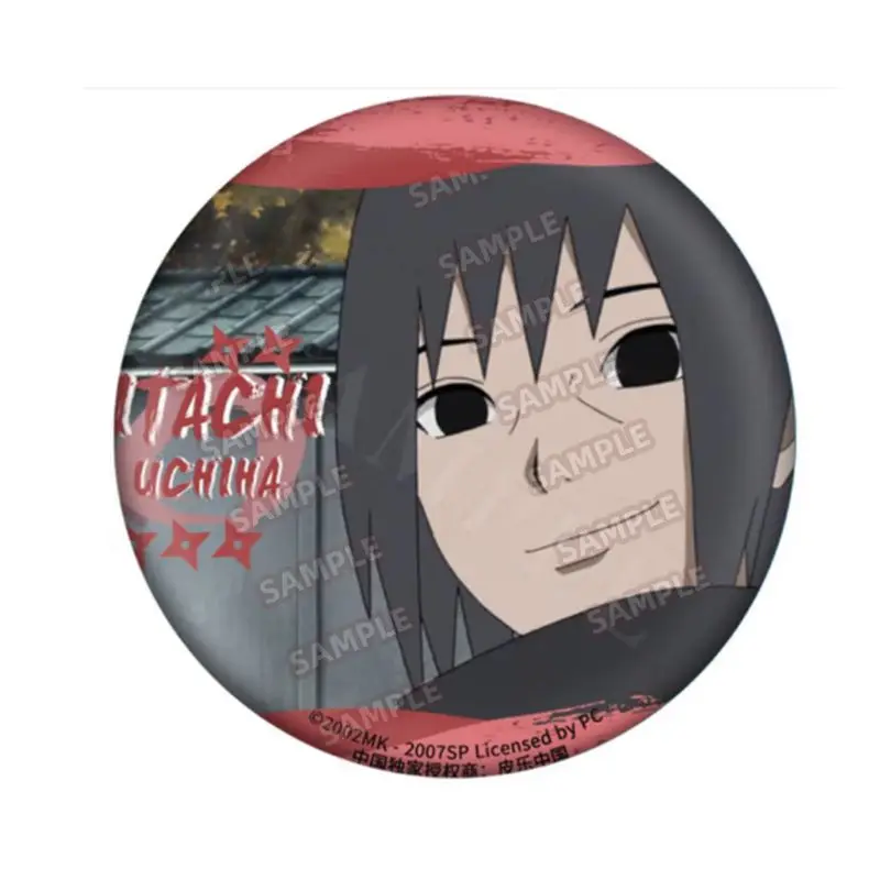 Naruto Kawaii Creative Uchiha Itachi Tanizike Naruto Gaara Sasuke Anime Badge Japanese Cartoon Decoration Pendant Gift Wholesale