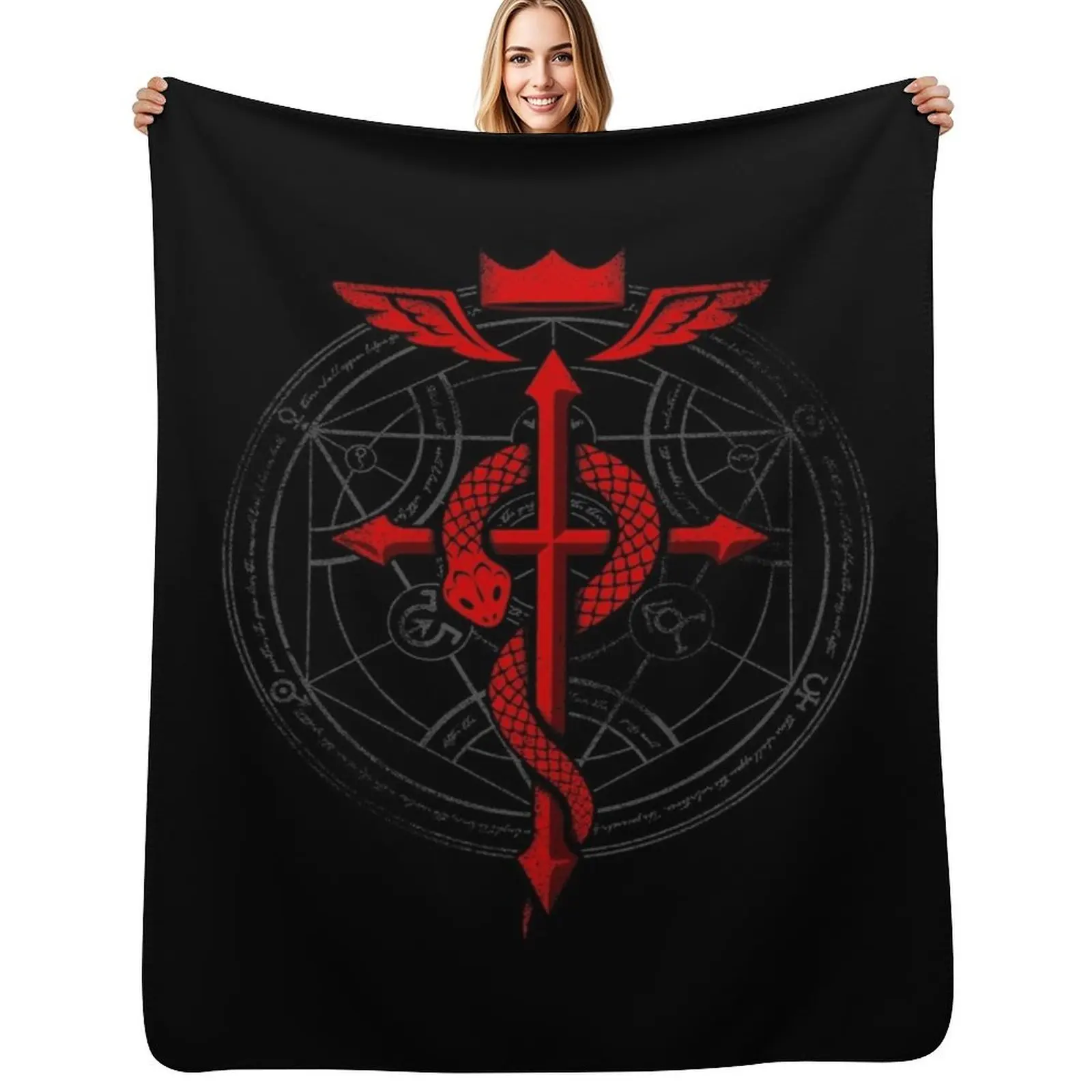 

Fullmetal Alchemist Flamel Throw Blanket warm for winter Blankets For Bed Decoratives Picnic Blankets