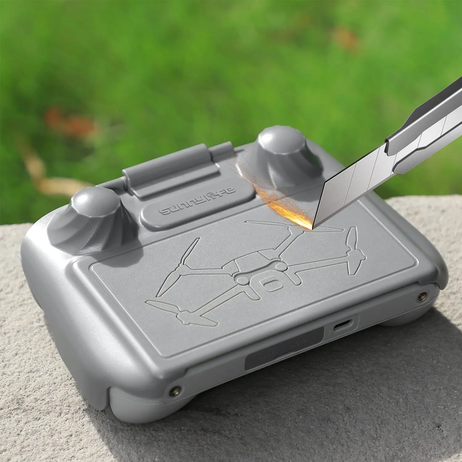 B68A 2 In 1 Schutzhülle Staubdicht Kunststoff Fernbedienung Abdeckung Kratzfest Staub Abdeckung Für DJI Mini 3 Pro Drone