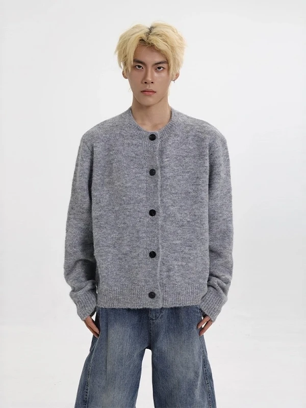 

ay round Ne Knitwear Cardigan Men's Autumn Winter Lazy Sle Loose Fit Soft Comfortable Casual Top Warmth Retaining