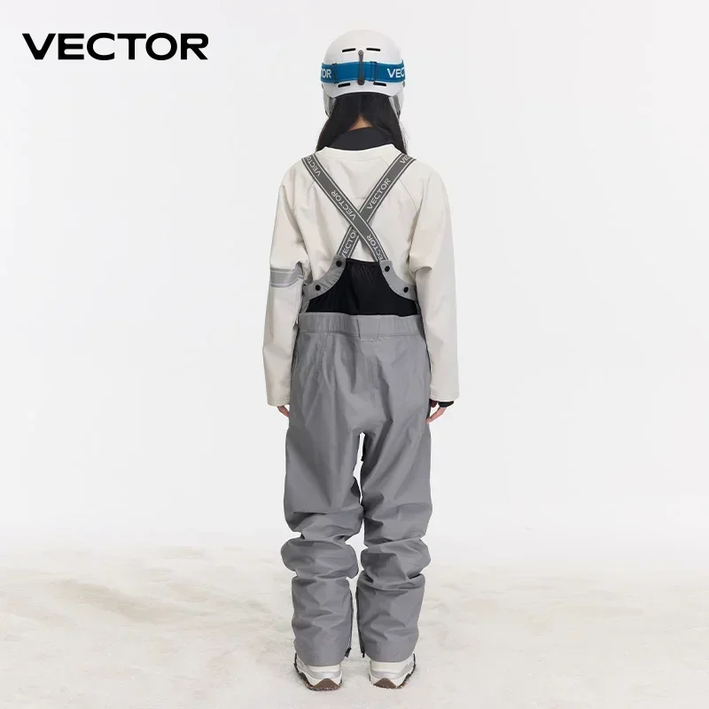 VECTOR Dicke Männer Frauen Ski Hosen Gerade Overalls Overall Skifahren Lätzchen Wasserdicht Winter Warm Winddicht Outdoor Sport Snowboard