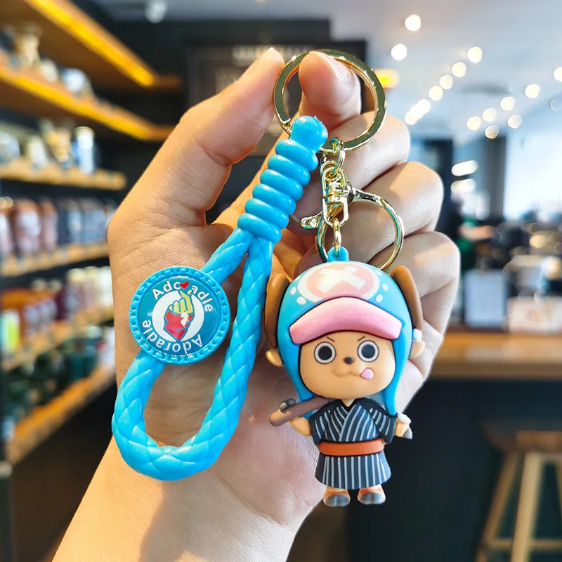 Neuer One Piece Luffy Zoro Nami Chopper Hochwertiger Kreativer Personalisierter Paar-Schlüsselanhänger Anime Cartoon Figur Anhänger Kleines Geschenk – Detail 10
