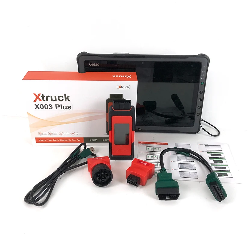 Xtruck X003 Plus ECU البرمجة لتشخيص الكمون الذكي DPF أداة تشخيص الشاحنة الثقيلة + قرص Getac F110