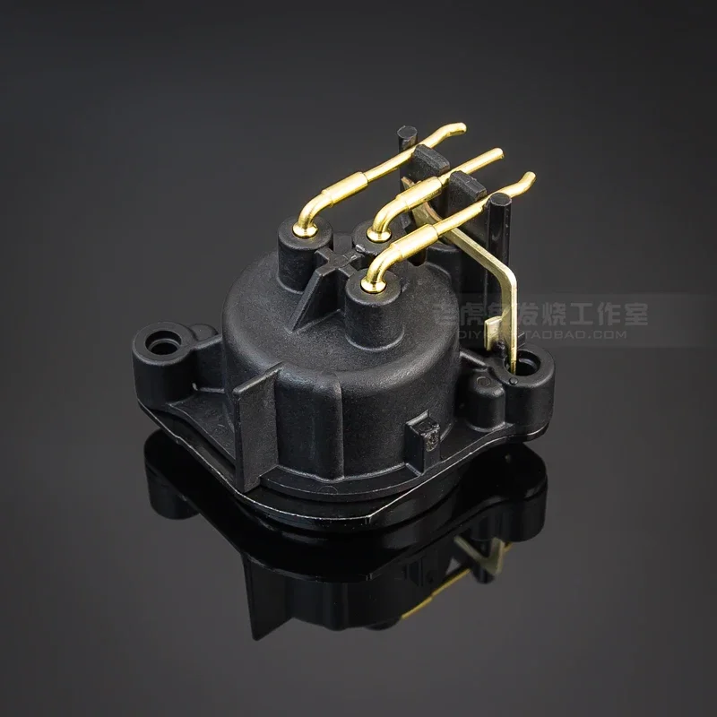 1 peça/5 peças neutrik NC3MBH-B canhão de 3 núcleos xlr canhão banhado a ouro saída balanceada soquetes conectados