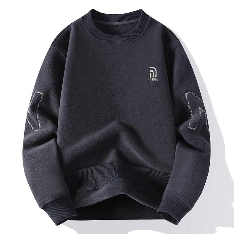 

Thiened Fce Hoodie Men's Autumn Winter Warm One-Piece Velvet Base irt Versatile Trendy Brand Polar Fce Men's Hoodie