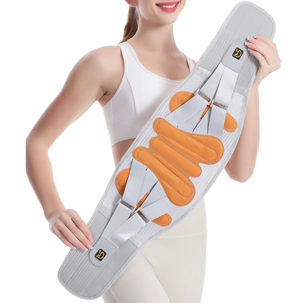 

1 шт. поясничный бандаж для мужчин и женщин, поддерживающий пояс для спины для мгновенного облегчения боли при ишиасе и грыже межпозвоночного диска.