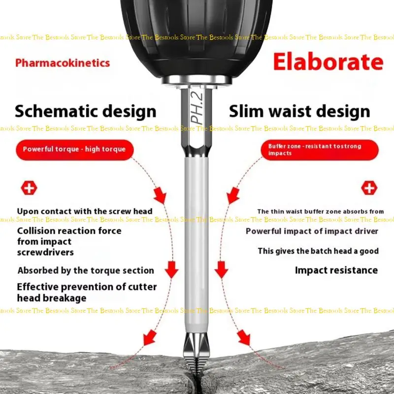 12PF MultiFunction Power Screwdriver Bit 6.35mm Shank Design S2 Alloy Steel for Home Repair Professional Assembly