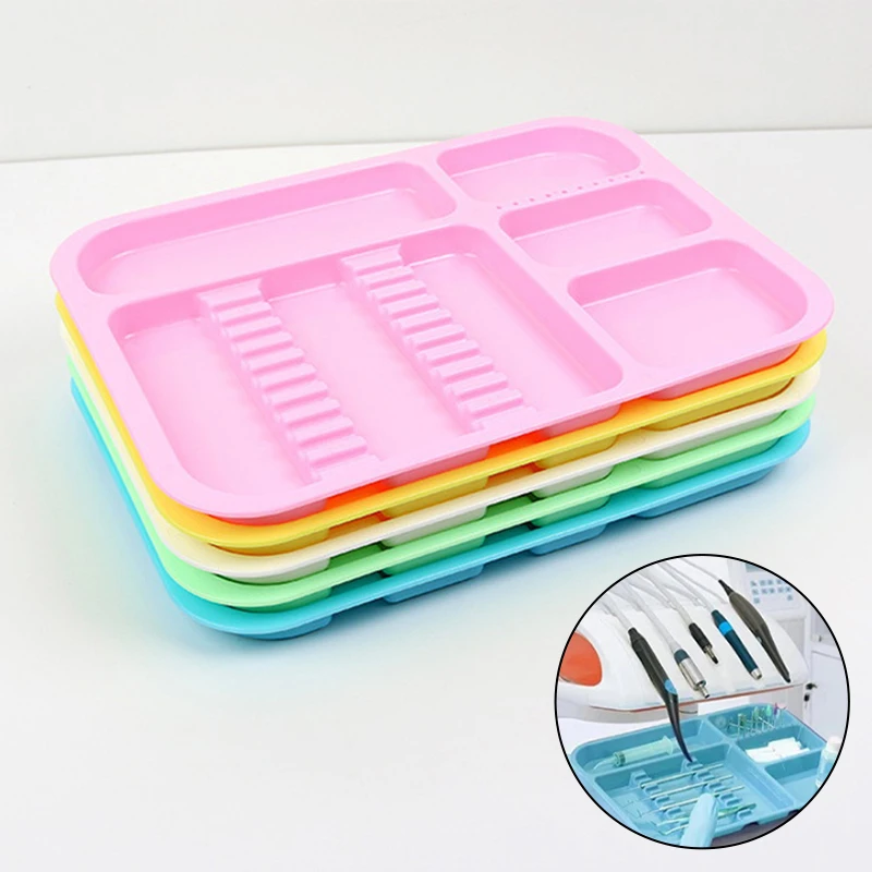 1Pcs Plastic Dental Instrument Tray Separate Tray Autoclavable Plastic Divided Split Trays For Medical Tattoo Dentistry Tools