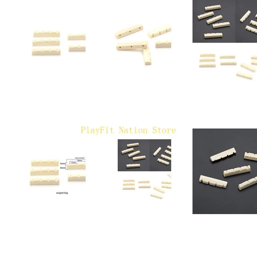 

242F 5 шт./упак. гайка для бас-гитары 42 мм гайка для гитарной струны гайка для гитары наборы верхних гаек с прорезями