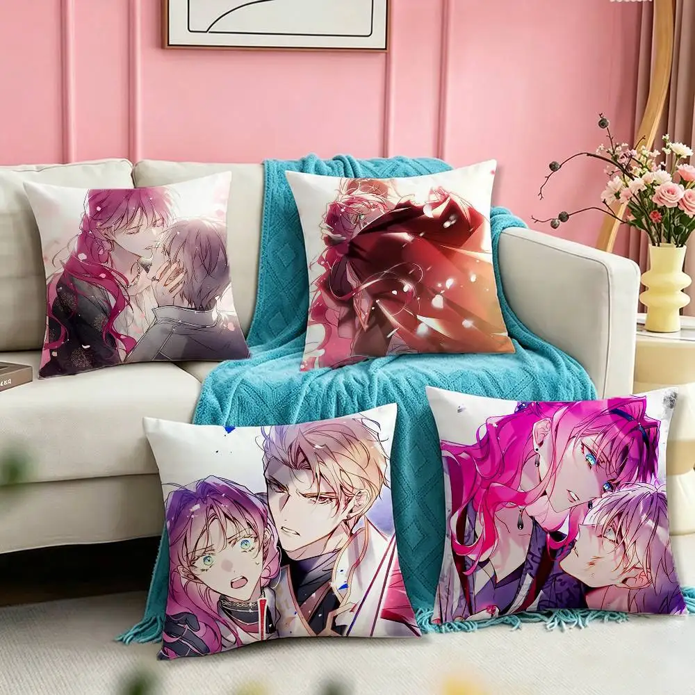 Manga V-Villains Are Destined to Die Pillow Case Square Double-Sided Sofa Cushion Cover Bedroom Bedside Pillow