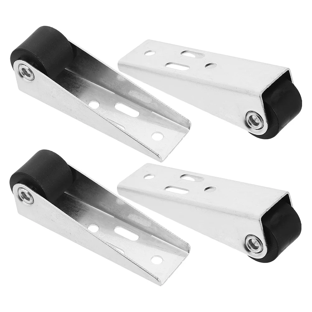 

4Pcs Door Bottom Support Wheels Heavy Duty Sliding Barn Door Rollers Smooth Silent Operation for Wardrobe Cabinet Kitchen Island