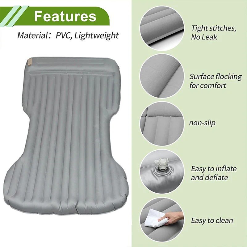 Car Air Mattress, Portable Inflatable Bed Compatible with Tesla Model Y,2025-2021，Charging Air Pump, Storage Bag