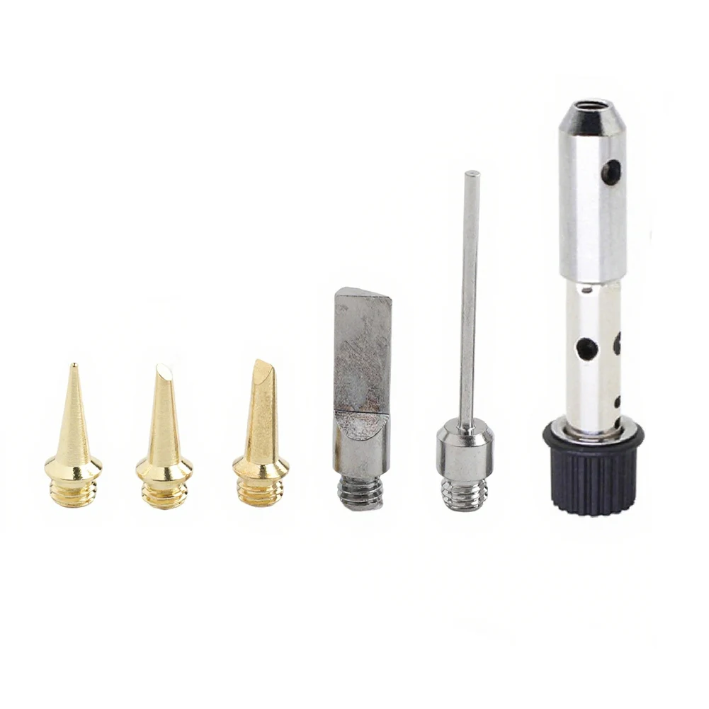 6 PCS Soldering Iron Tips For HT-1934,HT-1935 For Melting Tasks Pen Type Gas for torch Head Soldering Iron Tip Welding Tools
