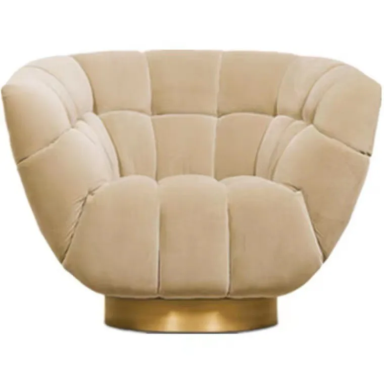 Modern business negotiation rotatable fabric single sofa chair