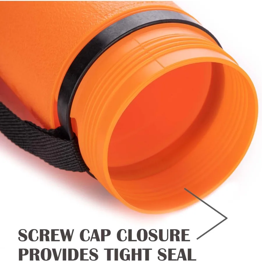 JJRING Tube d'affiche orange 25 à 40 Tube de support de stockage d'affiche extensible avec sangle de transport pour plans, rouleaux de cartes et Ar