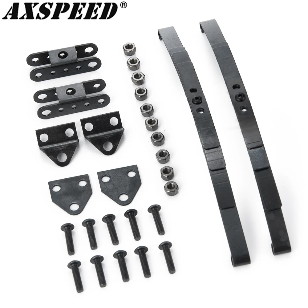 AXSPEED RC Car Leaf Springs Suspension Steel Bar Highlift Chassis for  for 1/10 RC Rock Crawler Car D90 RC4WD Accessories