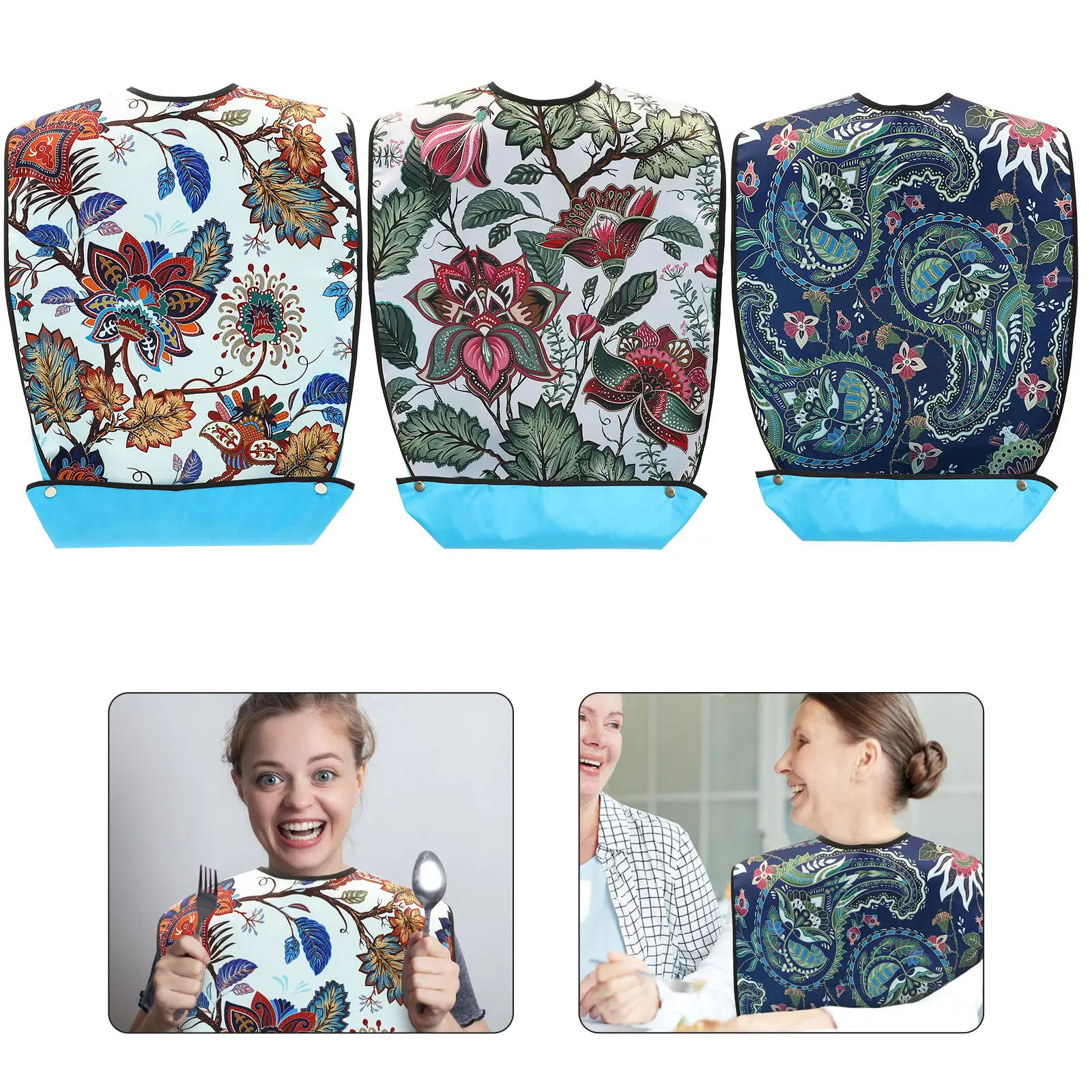 lot-de-3-bavoirs-pour-adultes-impermeables-en-polyester-reglables-avec-bouton-pression-reutilisables-imprimes-pour-la-sante-et-l'autonomie-accessoires-de-soins