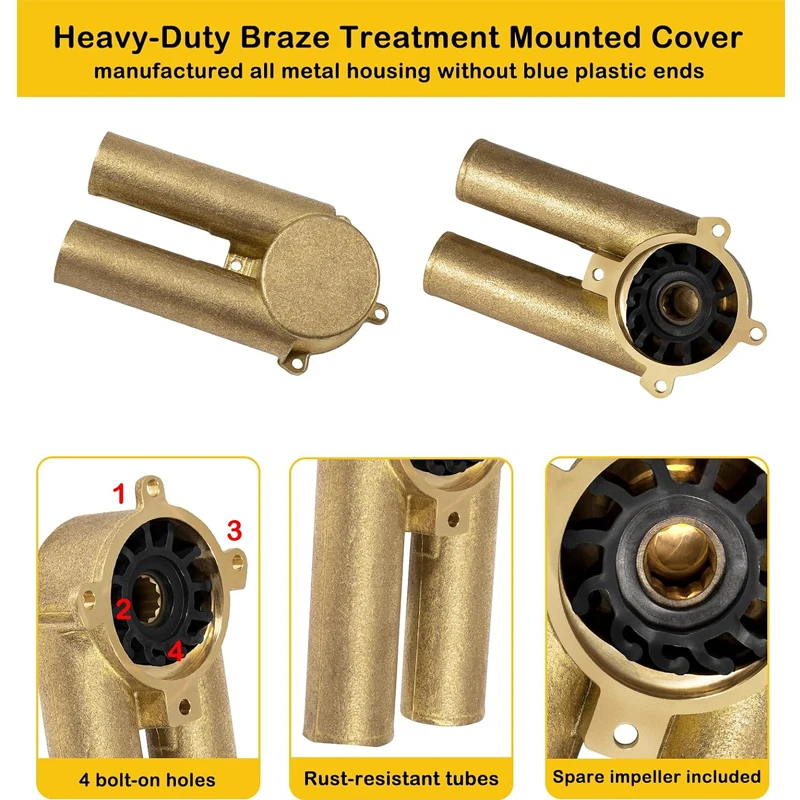 1 Set Outboard Water pump housing & impeller Repair Kit 21213664 ,3858115 Fit For Volvo Penta V6,V8 Engines(,4.3L 5.0L 5.7L)