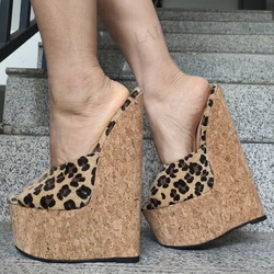 Czółenka damskie ZHIMA 5CM platforma 20CM SUPER wysokie szpilki muły Peep Toe na imprezę bal końskie buty damskie duży rozmiar 36 41 42 45 48