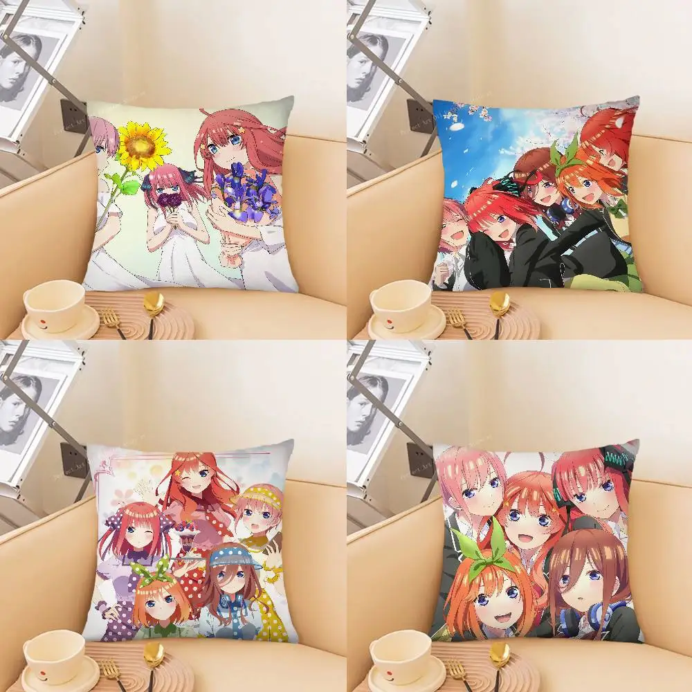1pc The Quintessential Quintuplets Pillow Case Fashion Square Pillowcase Bedroom Sofa Room Ins Decoration Leisure