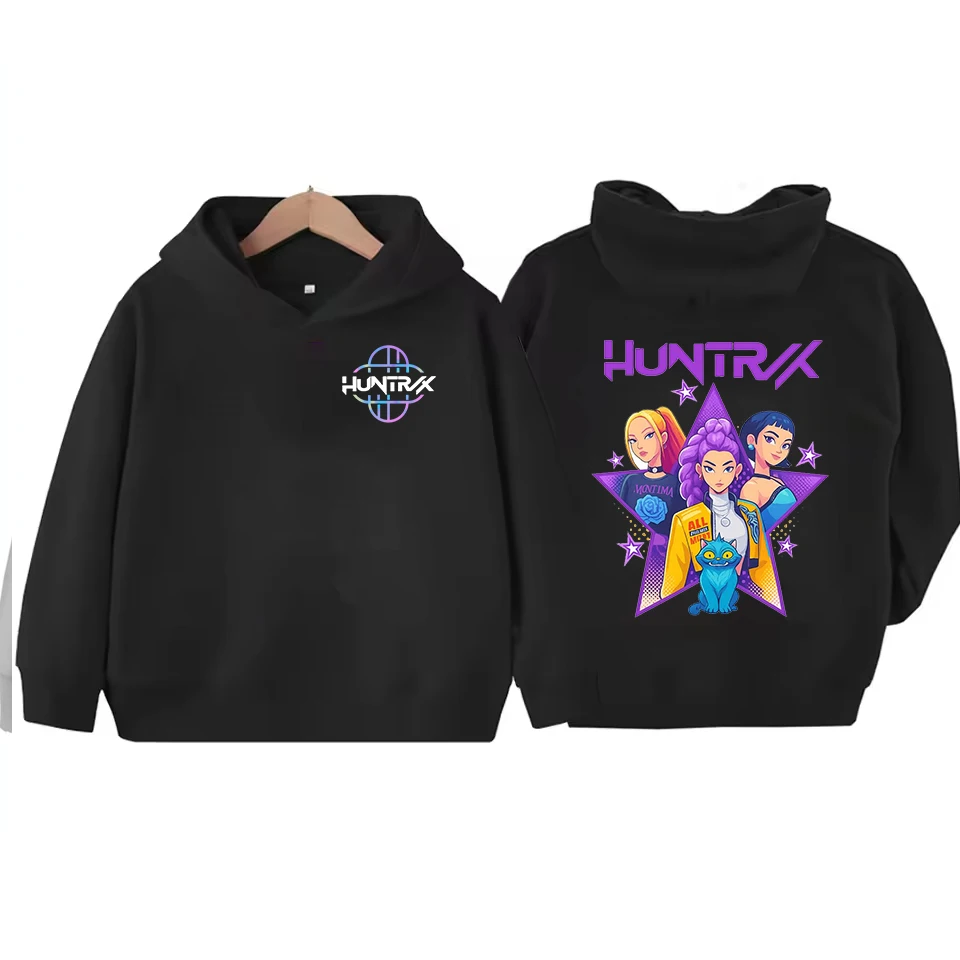 

New popular Kpop Devil Hunter cotton T-shirt Mira Rumi Zoey Huntrix fashionable summer casual sports hoodie for boys and girls